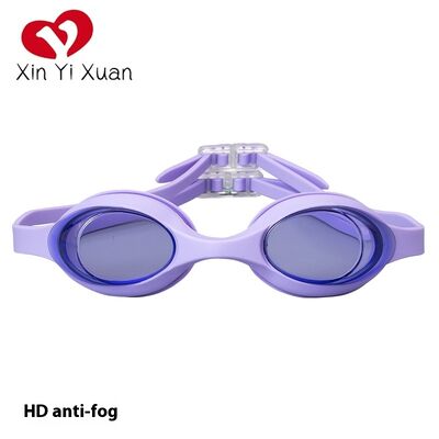 Children's silicone one-piece dual-head strap leisure racing swimming goggles, waterproof and anti-fog swimming sports equipment for competitive swimming.