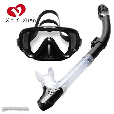 Snorkel Set Adults Snorkeling Gear Anti-Fog Panoramic View Swim Mask Dry Top Snorkel Kit with Carry Bag for Snorkeling Scuba Diving Swimming Travel