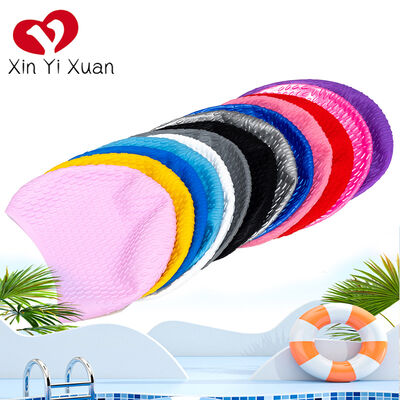 Water droplet cap - Adult outdoor water sports equipment - Men's and women's waterproof swimming pool training - Custom logo - Elastic silicone swimming cap