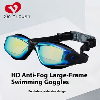 Adult swimming goggles - Silicone - Waterproof and anti-fog swimming goggles - Customized for men and women from Europe and America - Factory electroplated swimming goggles