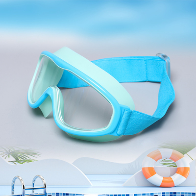 Bright Color Boys Swimming Goggles Fogless Swim Goggles With Big Frame