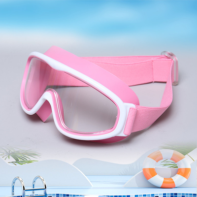 Bright Color Boys Swimming Goggles Fogless Swim Goggles With Big Frame