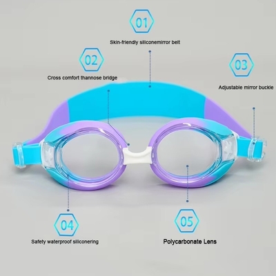 Silver Plated Children's Swimming Goggles Boys And Girls Swimming Goggles 160g