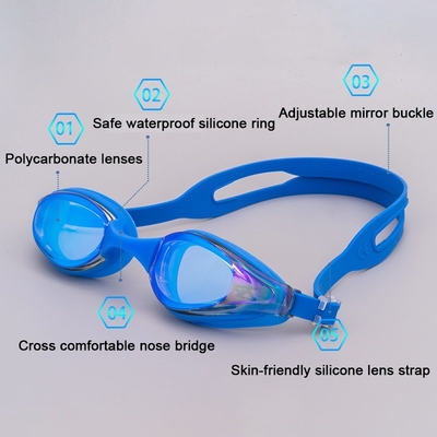 Dark Blue Personalized UV Protection Swimming Goggles Antifog Male Swimming Goggles