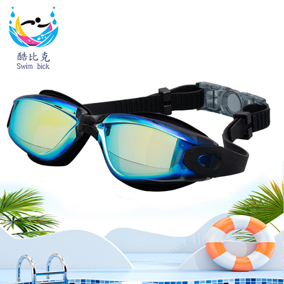 High Definition Electroplated Silicone Swimming Goggles For Men Fall Resistance