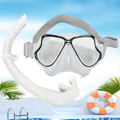 High Definition Anti Fog Diving Mask Knitted Silicone Head Mounted Dult Snorkeling Mask