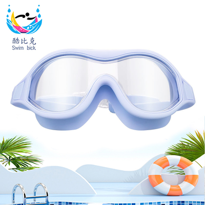 Anti Fog Silicone Swim Goggles Large Frame Swimming Goggles For Adults Colorful Electroplating