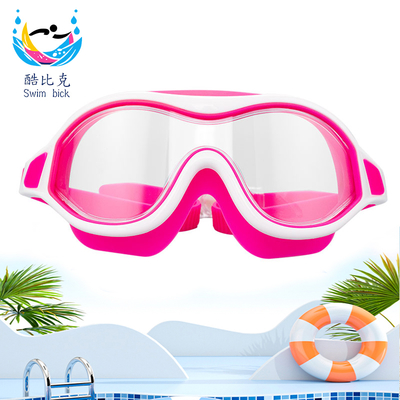 Anti Fog Silicone Swim Goggles Large Frame Swimming Goggles For Adults Colorful Electroplating