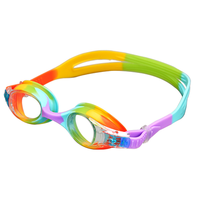 Anti-Fog and UV Protective Children Swimming Goggles with Adjustable Strap and Comfortable Silicone Nose Bridge for Kids