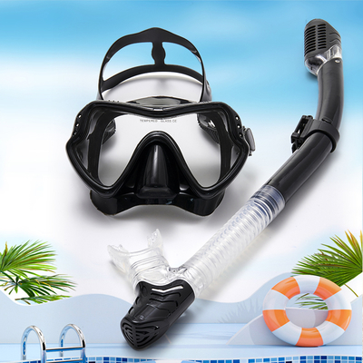 Snorkeling Gear for Adults, Snorkel Set Scuba Diving mask Dry-Top,Nose Cover, HD Tempered Glass Panoramic Anti-Leak Anti-Fog,