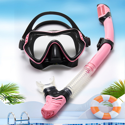 Snorkeling Gear for Adults, Snorkel Set Scuba Diving mask Dry-Top,Nose Cover, HD Tempered Glass Panoramic Anti-Leak Anti-Fog,