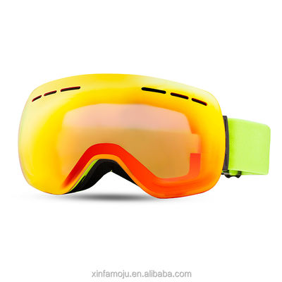Unisex Large Spherical Ski Goggles with Double Anti-Fog and Outdoor Windproof Protection