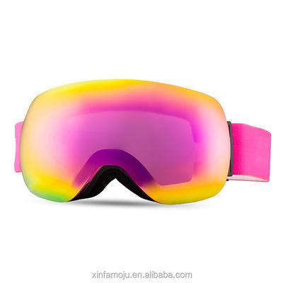 Unisex Large Spherical Ski Goggles with Double Anti-Fog and Outdoor Windproof Protection