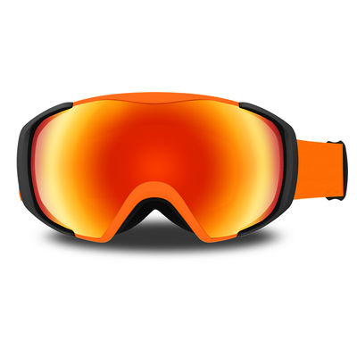 Double-Layer Anti-Fog Rimless Ski Goggles with Large Spherical Lens for Outdoor Use