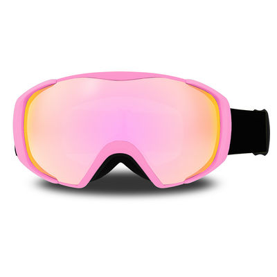 Double-Layer Anti-Fog Rimless Ski Goggles with Large Spherical Lens for Outdoor Use