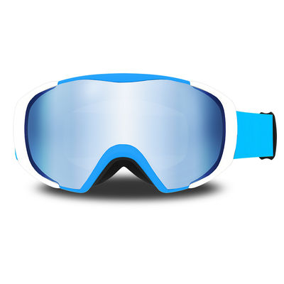 Double-Layer Anti-Fog Rimless Ski Goggles with Large Spherical Lens for Outdoor Use