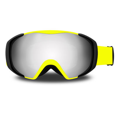 Double-Layer Anti-Fog Rimless Ski Goggles with Large Spherical Lens for Outdoor Use