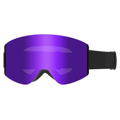 Men's and women's outdoor mountaineering snow goggles with cylindrical magnetic anti-fog design. Customized ski goggles for manufacturers. Equipment for skiing.