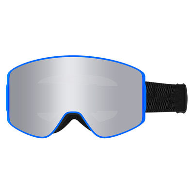 Magnetic Double-Layer Anti-Fog Ski Goggles for Men and Women with Color Mirror Coating