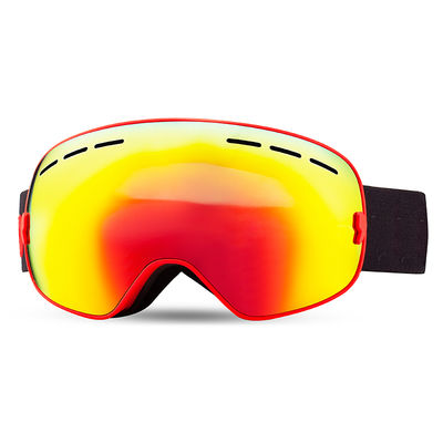 Outdoor Ski Goggles with Synthetic Frame and Spherical Lens for Snow Sports