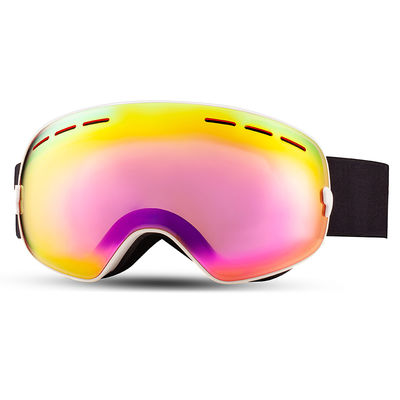 Outdoor Ski Goggles with Synthetic Frame and Spherical Lens for Snow Sports