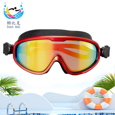 Swimming goggles with large prescription lenses for swimming, with anti-fog and waterproof functions