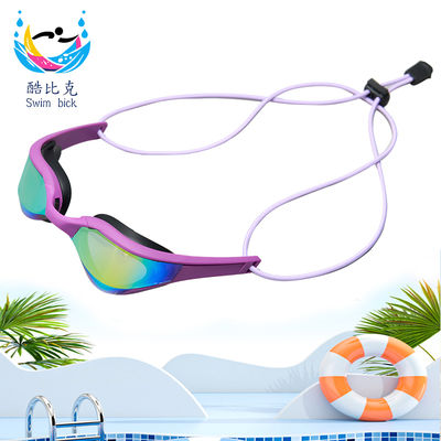 Electroplated colored unisex anti-fog swimming goggles, fashionable and good-looking eye protection glasses