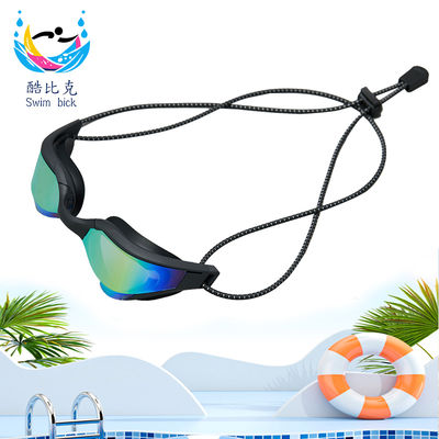 Electroplated colored unisex anti-fog swimming goggles, fashionable and good-looking eye protection glasses