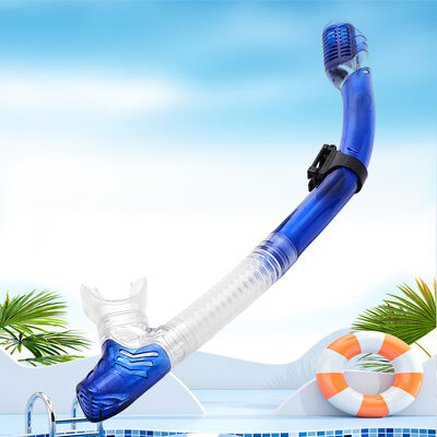 Dry Top Snorkel with Anti-Choking Design, Food-Grade Silicone Mouthpiece, Adjustable Clip Snorkeling Gear