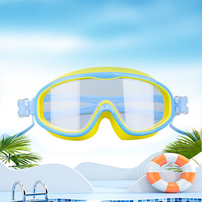 「Pro-Grade Iridescent Coated Swim Goggles」Anti-Fog UV Protection Swim Goggles | Fog-Free Leakproof Wide View + Built-in Earplugs