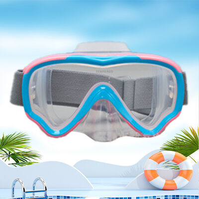 Parent-child style panoramic diving mask | Tempered glass anti-fog feature | Soft silicone seal | Safe and comfortable