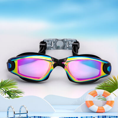 【Speed Racing Edition Color-Coated Goggles】Pro-grade anti-fog and waterproof design, highly elastic and comfortable fit for racing training and swimming gear.