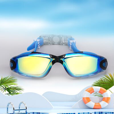 【Speed Racing Edition Color-Coated Goggles】Pro-grade anti-fog and waterproof design, highly elastic and comfortable fit for racing training and swimming gear.