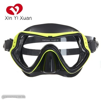 Full View Diving Mask with Tempered Glass Anti-Fog and Professional Waterproof Seal for 180° Panoramic View