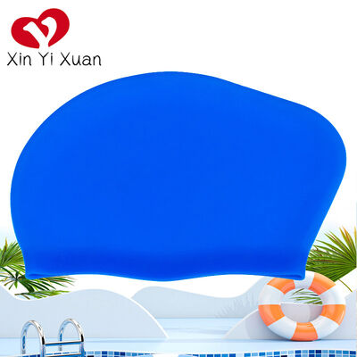 Adult women's long hair swimming cap with customizable LOGO, high elasticity, ear protection, waterproof - silicone swimming cap manufacturer for wholesale