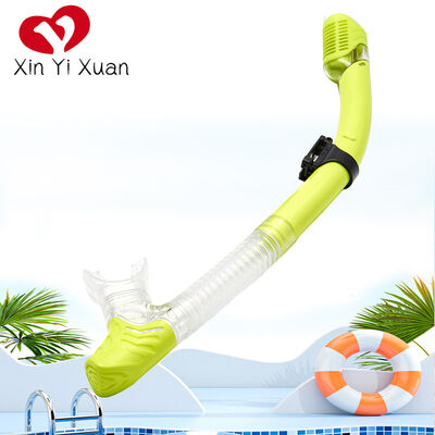Dry Top Snorkel with Anti-Choking Design, Food-Grade Silicone Mouthpiece, Adjustable Clip Snorkeling Gear