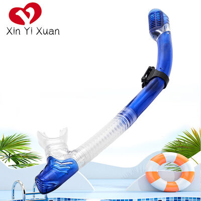 Dry Top Snorkel with Anti-Choking Design, Food-Grade Silicone Mouthpiece, Adjustable Clip Snorkeling Gear
