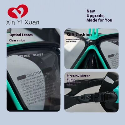 Professional Diving Mask with Foldable Buckle & Camera Mount, Anti-Fog Tempered Glass Snorkeling Gear for Adults