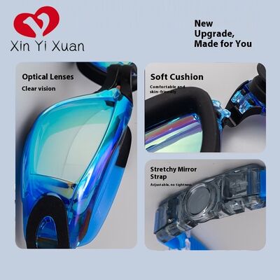 【Speed Racing Edition Color-Coated Goggles】Pro-grade anti-fog and waterproof design, highly elastic and comfortable fit for racing training and swimming gear.