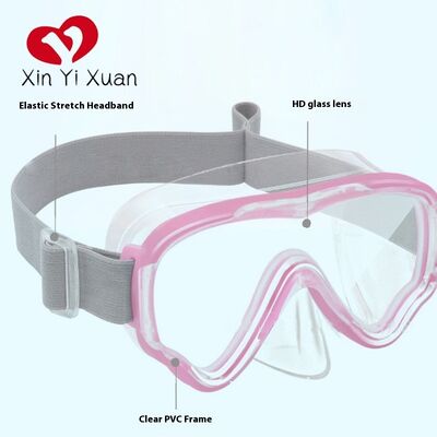 Parent-child style panoramic diving mask | Tempered glass anti-fog feature | Soft silicone seal | Safe and comfortable