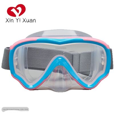 Parent-child style panoramic diving mask | Tempered glass anti-fog feature | Soft silicone seal | Safe and comfortable