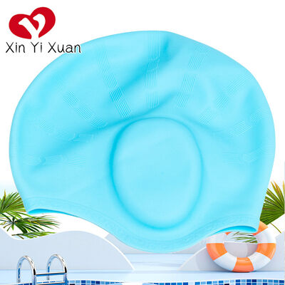Ear protectors. Made by professional silicone. Swimming cap. For adults and women. Suitable for long hair during swimming. Waterproof and moisture-proof. Silicone swimming cap.