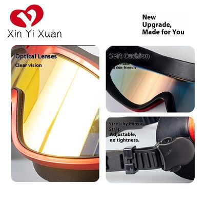 Professional nearsighted swimming goggles. Adult large-frame silicone anti-fog swimming glasses. Waterproof protective goggles. Customized swimming goggles for both men and women.
