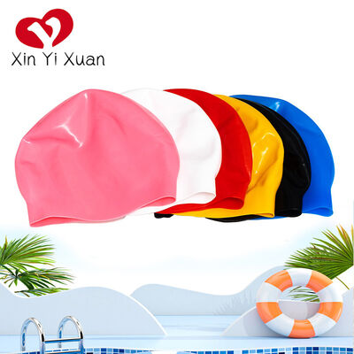 60g Comfortable Swimming Cap Water Protective Fall Resistance silicone swimming cap