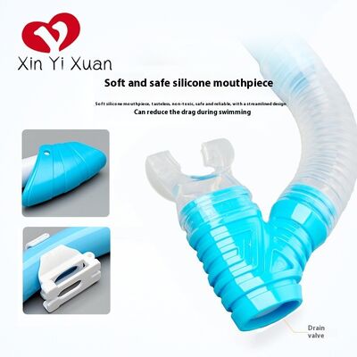 Children's diving mask breathing tube set. Floatation mask silicone dry-type breathing tube. Diving goggles OEM processing and customization.