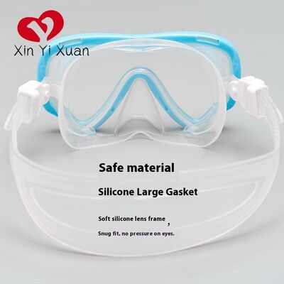 Children's diving mask breathing tube set. Floatation mask silicone dry-type breathing tube. Diving goggles OEM processing and customization.