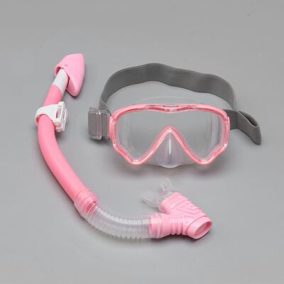 Snorkel Set Kids , Anti-Fog Panoramic Tempered Glass Kids Snorkel mask, Anti-Leak Scuba Diving Mask with Mesh Bag, Dry Top Snorkeling Gear for Kids and Youth Age 4-16