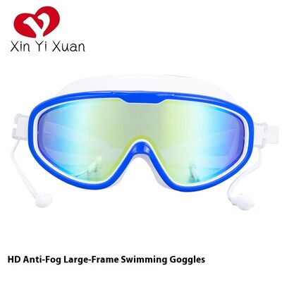 Kids-Swim-Goggles with Bungee Strap Wide View Anti Fog UV Swimming Mask Pool Goggle for 3-14 Toddlers Girls Boys