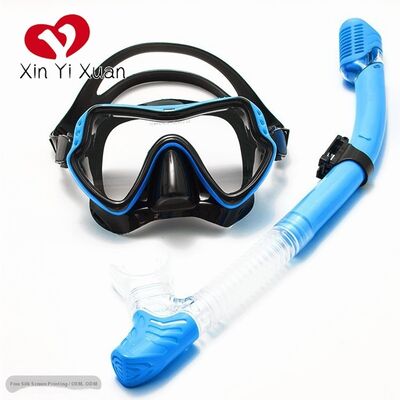 Cross-border submersible mask breathing tube set. Cross-border snorkeling equipment silicone bite mouth. Best-selling custom adult diving goggles.