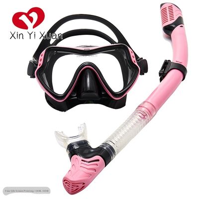 Snorkeling Gear for Adults, Snorkel Set Scuba Diving mask Dry-Top,Nose Cover, HD Tempered Glass Panoramic Anti-Leak Anti-Fog,